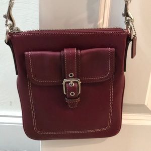 Coach leather cross body purse